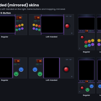 Screenshot for Left handed 1-6 button + twin stick + Tate pack